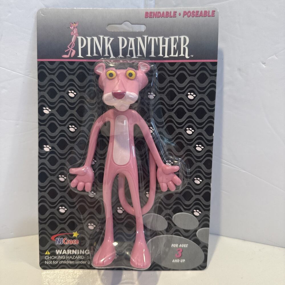 NEW SEALED PINK PANTHER BENDABLE FIGURE 2006-NJ CROCE Rare & HTF